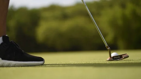 Beautiful Golf Close Up shot Stock Footage 128096514