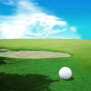 Beautiful golf course Stock Photos