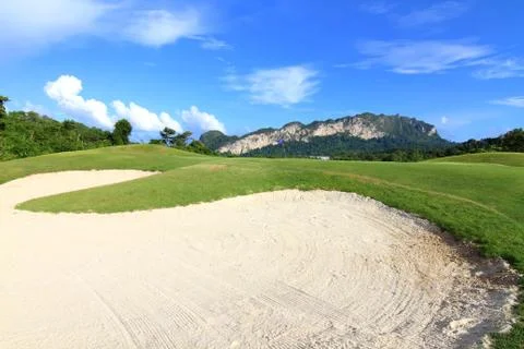 Beautiful golf course. . Stock Photos