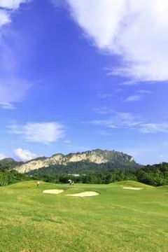 Beautiful golf course. . Stock Photos