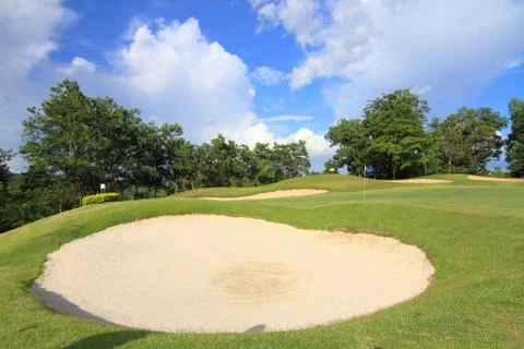 Beautiful golf course. . Stock Photos