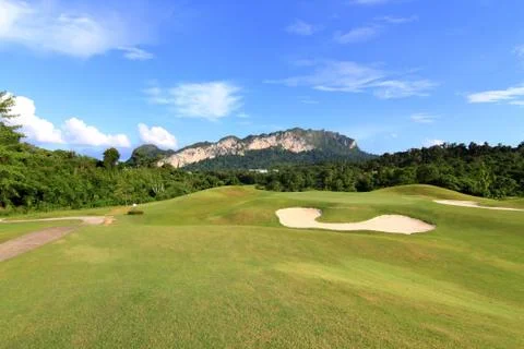 Beautiful golf course. . Stock Photos