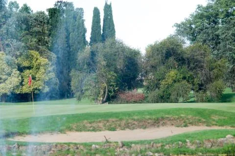 Beautiful golf course Stock Photos