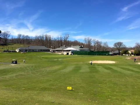 Beautiful golf course view Stock Photos
