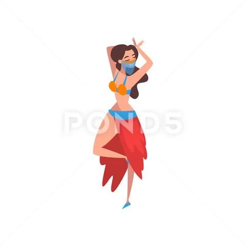 Portrait of a Beautiful Belly Dancer Stock Photo - Image of