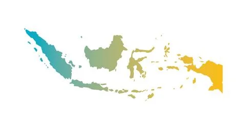Beautiful gradient map of the Indonesian archipelago, showcasing its vast a.. 스톡 일러스트