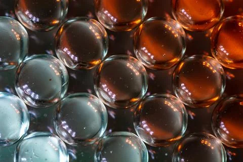 Beautiful gradient silver orange Emerald Balls Color Background. Marble Magic Ar Ilustración de archivo