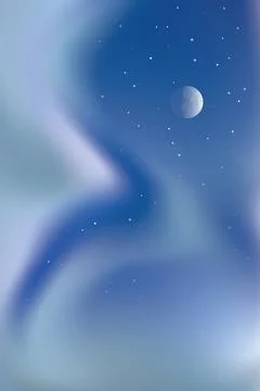 Beautiful gradient sky at night with countless star-covered clouds shining .. Stock Illustration
