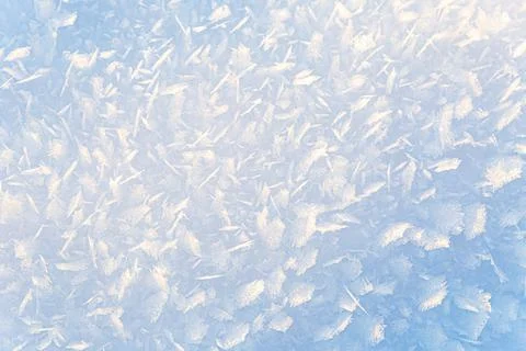 Beautiful gradient, winter natural background of ice and snow crystals Stock Photos