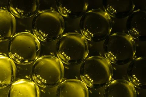 Beautiful gradient yellow Emerald Balls Color Background. Marble Magic Arrangeme Stock Illustration