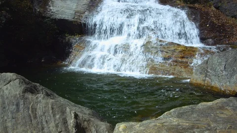 Beautiful Graveyard Fields Waterfall  Stock Footage 103826752