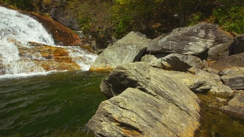 Beautiful Graveyard Fields Waterfall  Stock Footage 103826809