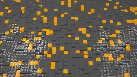 Beautiful gray 3d cubes background growing and decreasing. Abstract background Stock Footage 167966311