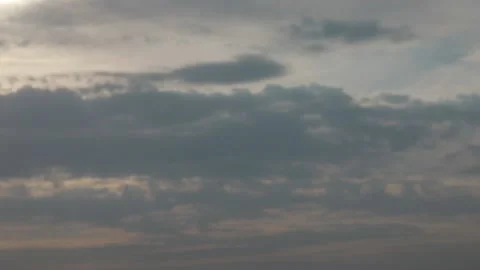 Beautiful gray cloudy sky at sunset in the evening Stock Footage 156750150