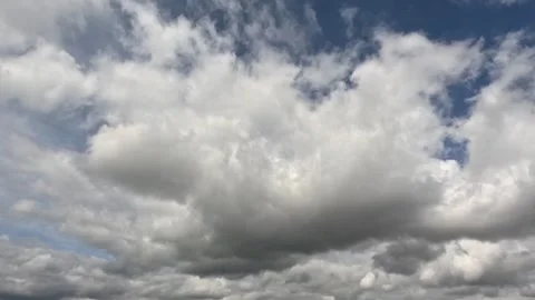 Beautiful gray textured clouds on a cloudy day. Time-lapse mode Stock Footage 306010499