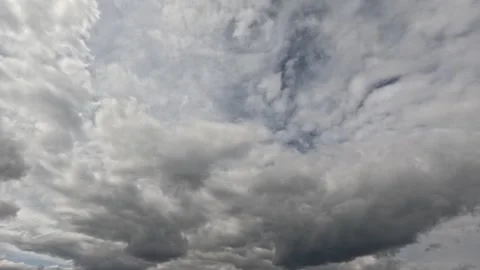 Beautiful gray textured clouds on a cloudy day. Time-lapse mode Stock Footage 306011361