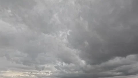 Beautiful gray textured clouds on a cloudy day. Time-lapse mode Stock Footage 306011376