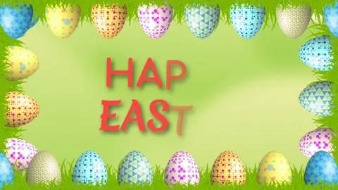 Beautiful green background for Easter holiday Stock Footage 235552354