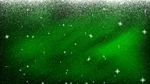 Beautiful Green Background Featuring Snow Falling Stock Footage 49483863