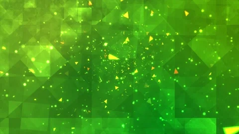 Beautiful Green Block Background with Tri Particle.[2021] New 4K Resolution Stock Footage