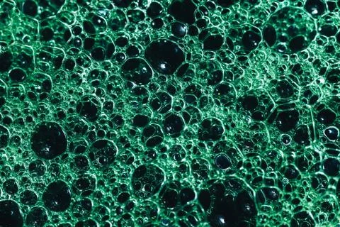 Beautiful green bubbles background . Macro view. Stock Photos