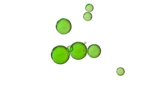Beautiful green bubbles Stock Photos