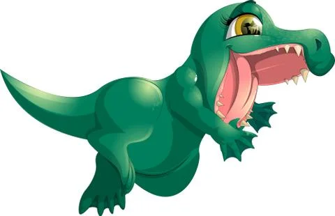 Beautiful green crocodile Stock Illustration