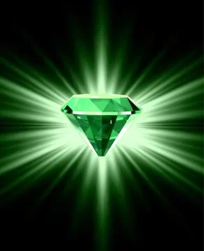 Beautiful green crystal background. Vector Stock Illustration