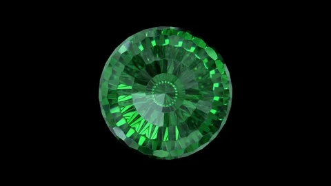 Beautiful green Emerald Close-Up with Matte Stock Footage 79916001