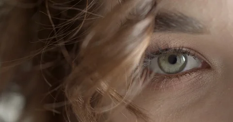 Beautiful Green Eye Stock Footage 113466044