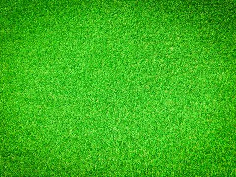 Beautiful green grass pattern from golf course for background. Copy space for Stock Photos