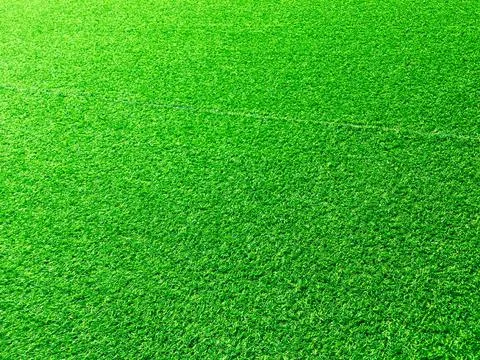Beautiful green grass pattern from golf course for background. Copy space for Stock Photos