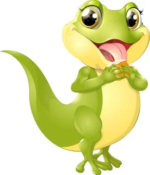 Beautiful green lizard Stock Illustration