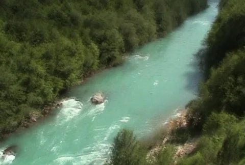 Beautiful green river Stock Footage 649140
