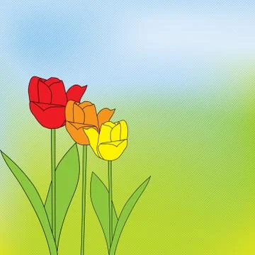 Beautiful green stripe spring background Stock Illustration
