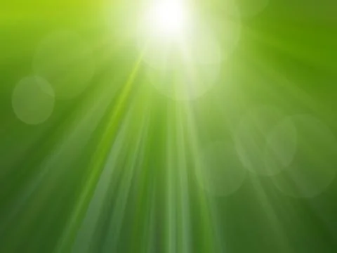 Beautiful Green Sun Rays Background Stock Illustration
