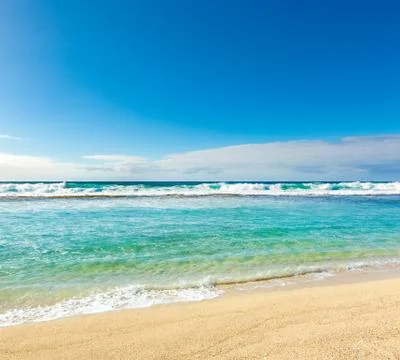 Beautiful Gris-Gris beach. Stock Photos