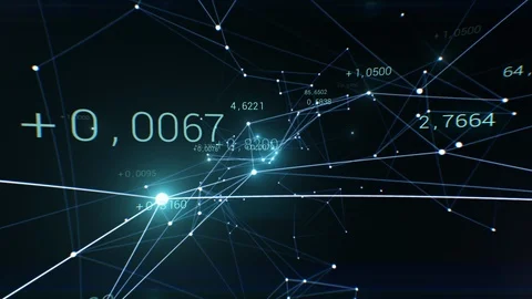 Beautiful Growing Network with Economic Indicators Growing Abstract Seamless 스톡 동영상 120469387