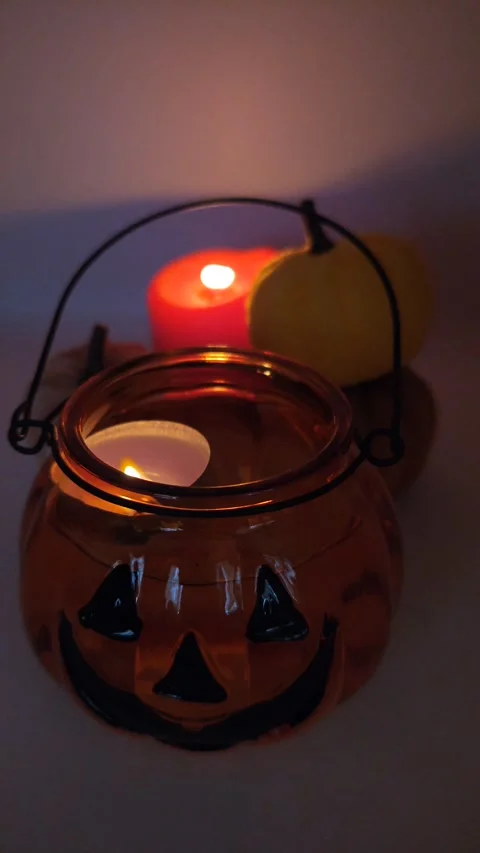 Beautiful Halloween lantern Stock Footage 319790489