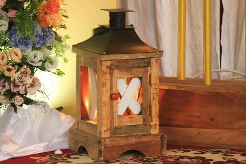 Beautiful hand crafted lantern with theme rustic for decoration and interior Stock Photos