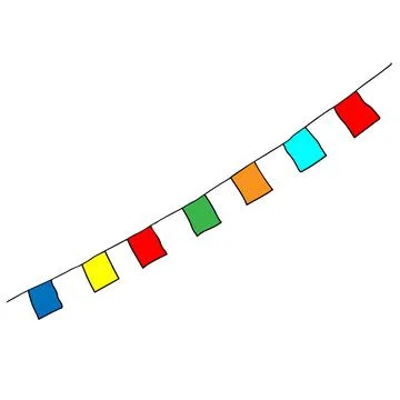 Beautiful hand-drawn colored vector illustration of group of flags isolated on a 스톡 일러스트