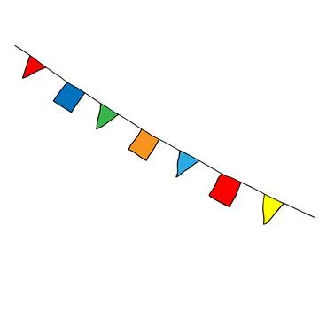 Beautiful hand-drawn colored vector illustration of group of flags isolated on a 스톡 일러스트