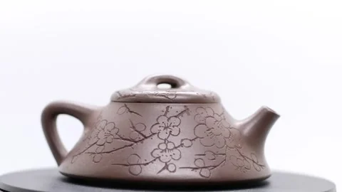 Beautiful handcrafted handmade tea pots with gorgeous design Stock Footage 251104378