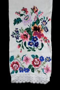 Beautiful handmade embroidery Stock Photos