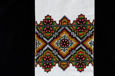 Beautiful handmade embroidery Stock Photos