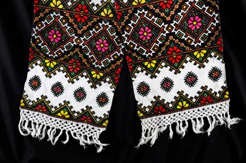 Beautiful handmade embroidery Stock Photos