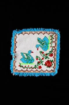 Beautiful handmade embroidery Stock Photos