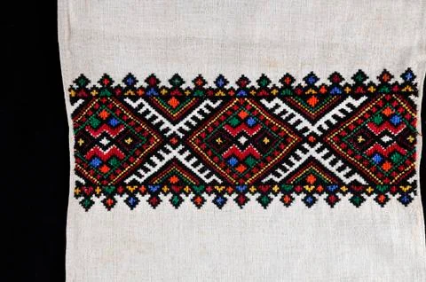 Beautiful handmade embroidery Stock Photos