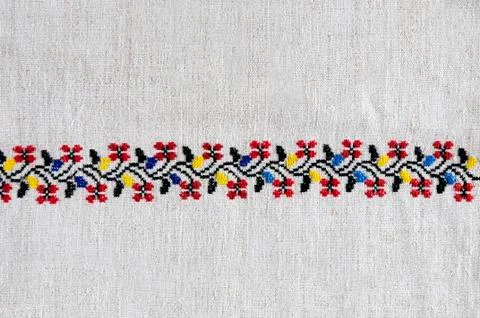 Beautiful handmade embroidery Stock Photos