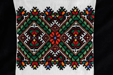 Beautiful handmade embroidery Stock Photos